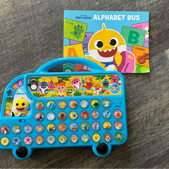 Baby Shark Pinkfong Learning Words Alphabet ABC English Bus Play Toy Baby Kids - Picture 4 of 7